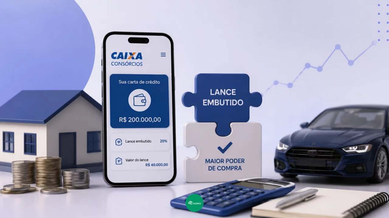 Consórcio Caixa: como usar lance embutido sem reduzir demais a carta de crédito