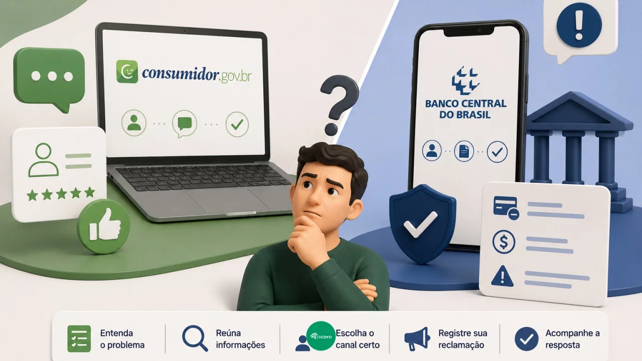 Cobrança indevida de banco: quando reclamar no Consumidor.gov.br ou no Banco Central