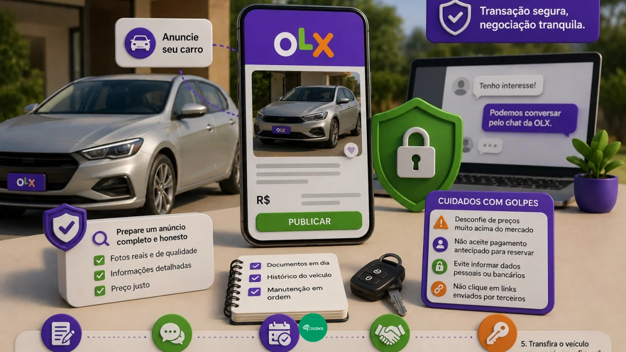 Vender carro na OLX: renda extra ou troca de veículo exige cuidado com golpes