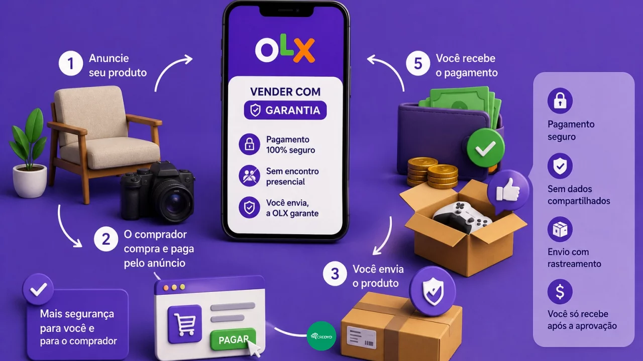 Vender com Garantia OLX: como transformar usados em renda extra sem encontro presencial