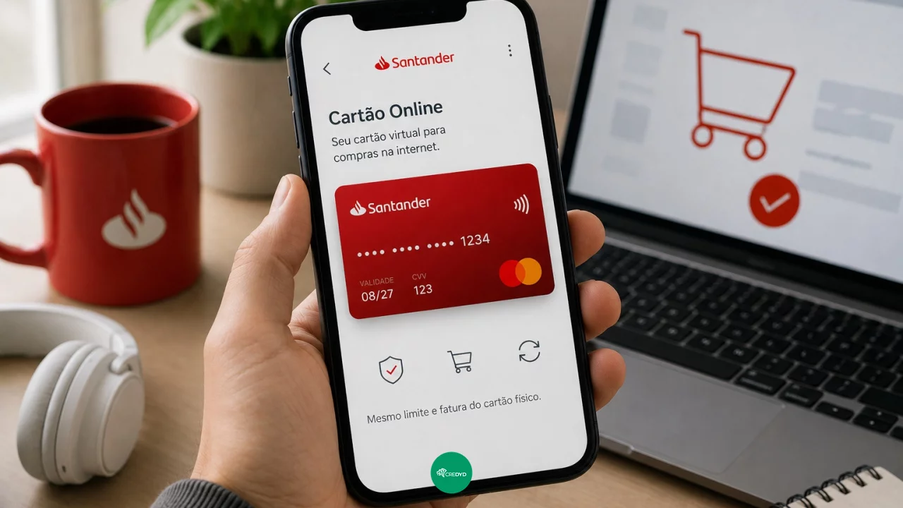 Cartão Online Santander: quando usar o virtual em assinaturas e compras recorrentes