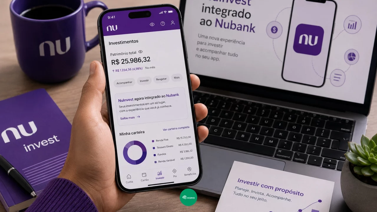 NuInvest integrado ao Nubank: o que muda para quem investia pela antiga corretora