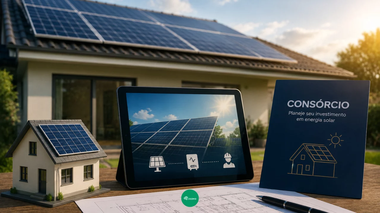 Consórcio para placa solar: dá para usar carta de crédito para instalar energia fotovoltaica?
