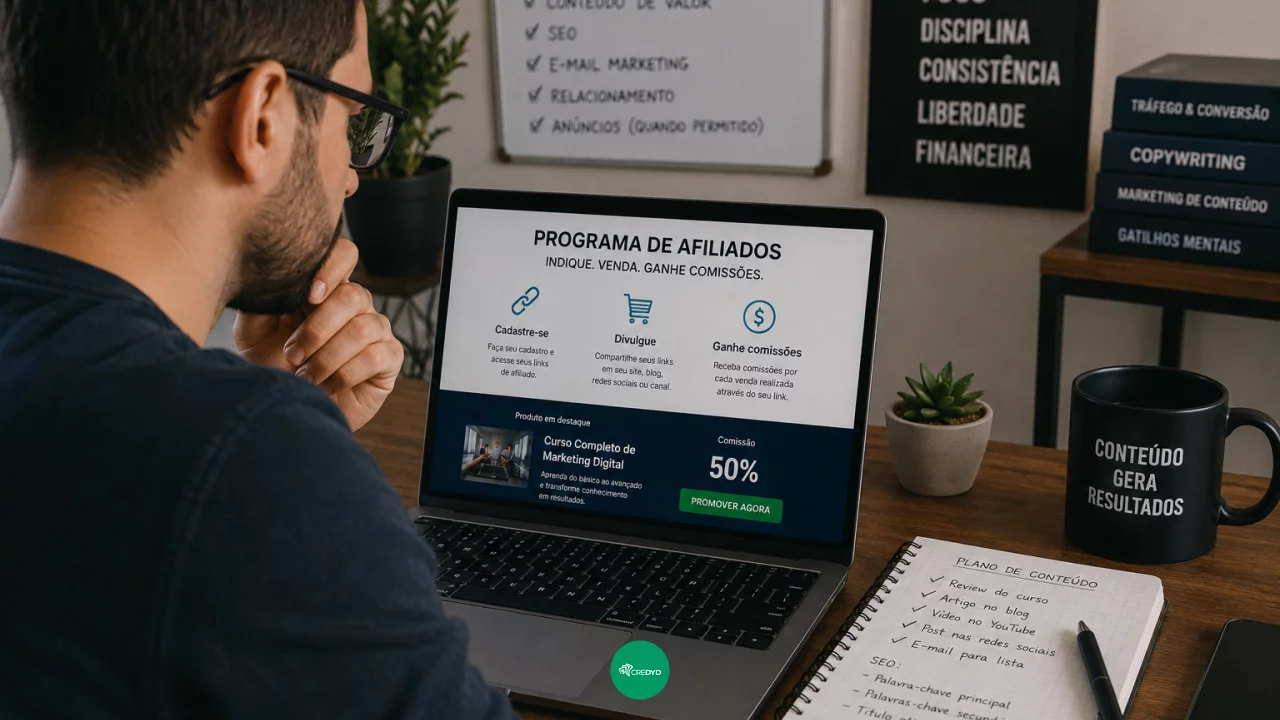 Programa de afiliados de cursos online: como ganhar comissão indicando produtos digitais sem criar c
