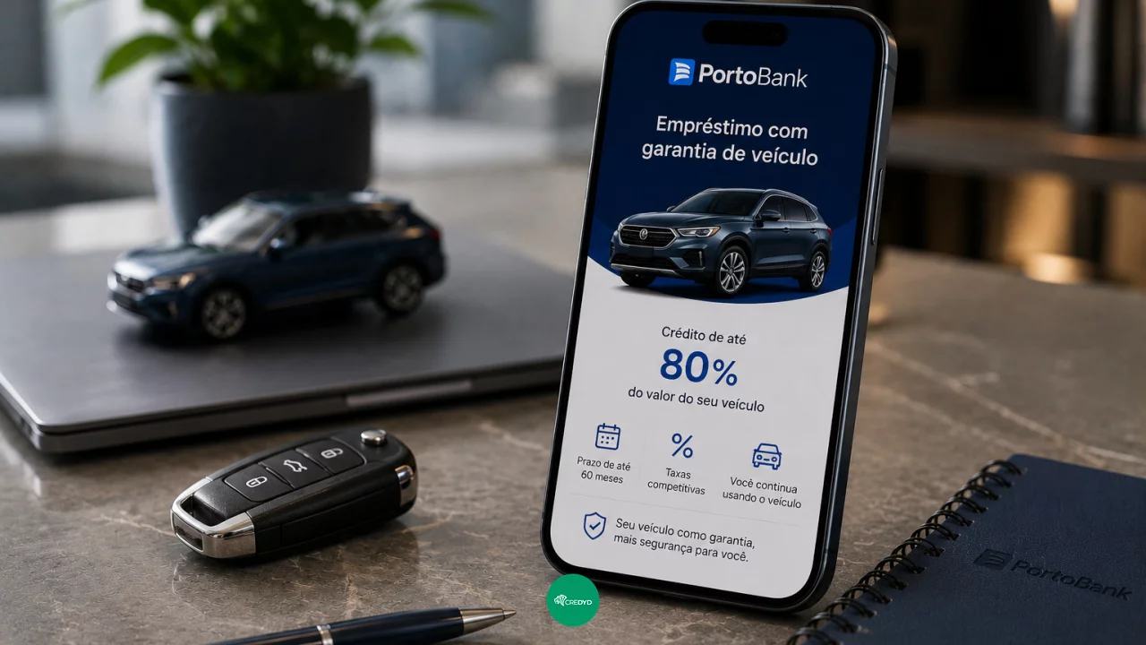Empréstimo com garantia de veículo Porto Bank: quanto do valor do carro pode virar crédito