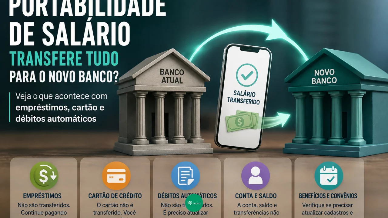 Portabilidade de salário transfere tudo para o novo banco? Veja o que acontece com empréstimos, cart