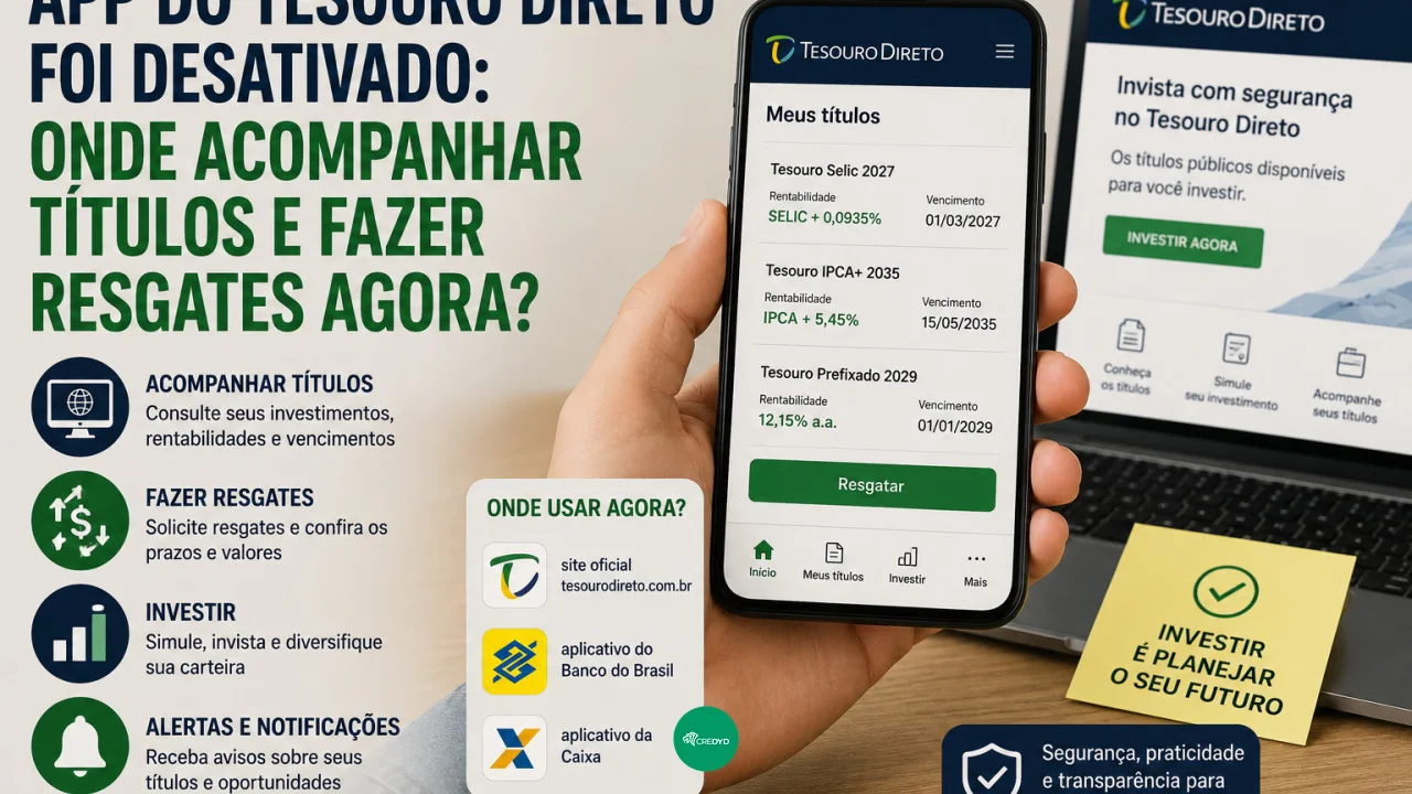App do Tesouro Direto foi desativado: onde acompanhar títulos e fazer resgates agora?