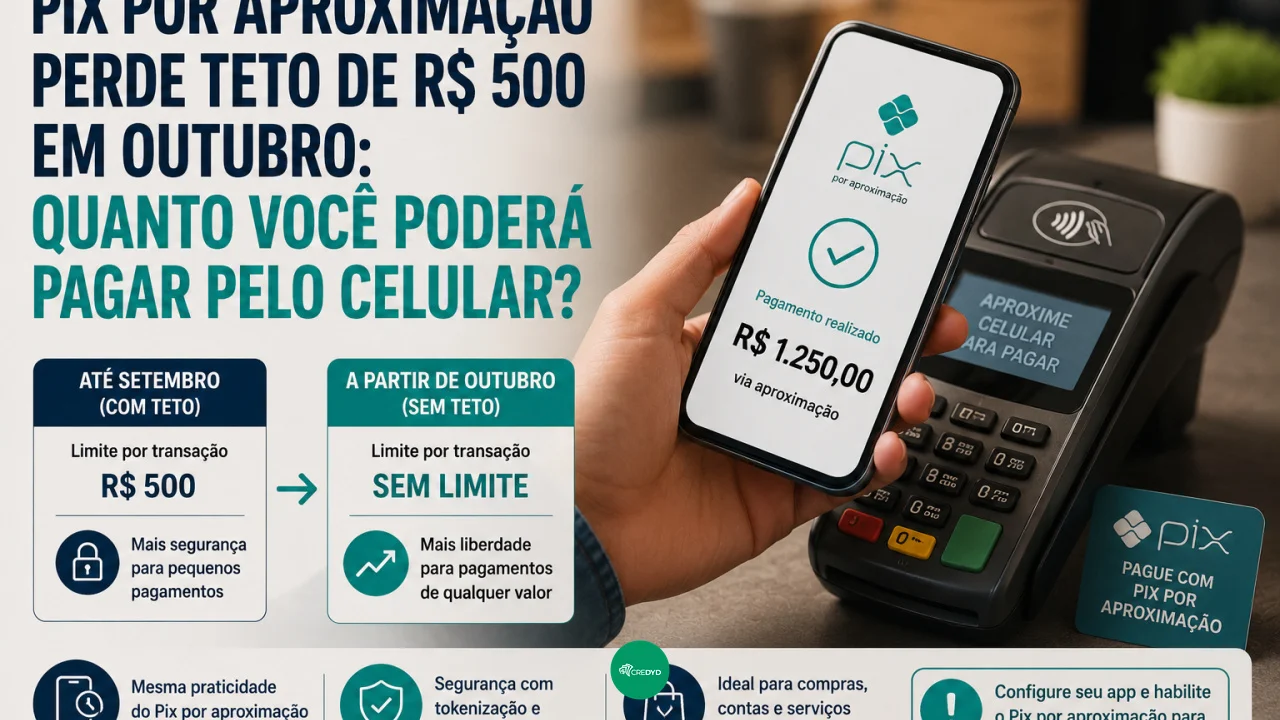 Pix por aproximação perde teto de R$ 500 em outubro: quanto você poderá pagar pelo celular?